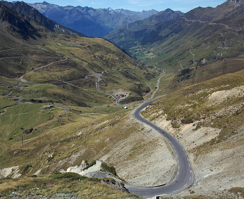 view looking west from the summit of the col du Tourmalet, Pyrenees